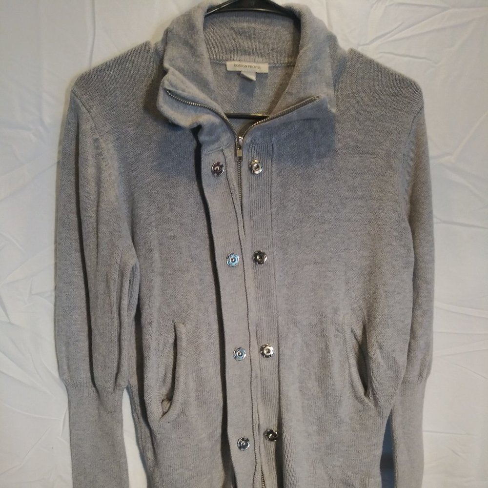 Boston Proper Zipper and Button Jacket - Picture 2 of 5